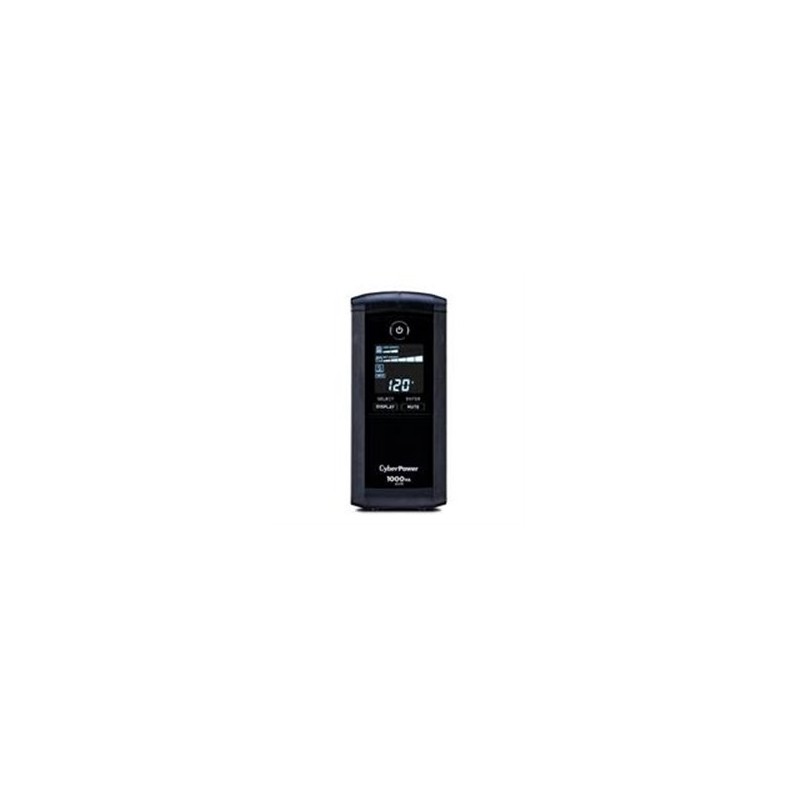 NO BREAK CYBERPOWER (CP1000AVRLCD) 1000 VA/ 600 WATTS, INTERACTIVO,TORRE, 9 × NEMA 5-15R, 5 RESPALDO Y 4 SUPRESIÓN, 3 AÑOS DE GA