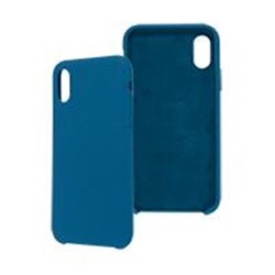 FUNDA GHIA DE SILICON COLOR AZUL CON MICA PARA IPHONE XS MAX
