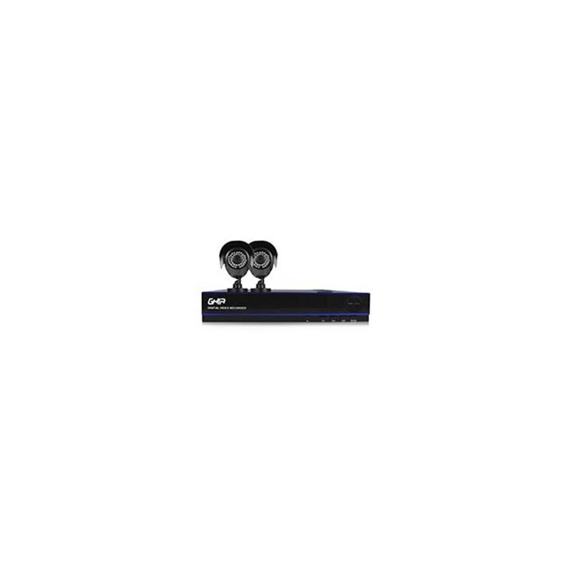 KIT GHIA DVR 4 CH PENTAHIBRIDO 1080P LITE/ HDMI/ VGA 2 CAMARAS BALA METALICAS 720P / CONECTIVIDAD P2P / 2 ROLLOS DE CABLE 18.3 M
