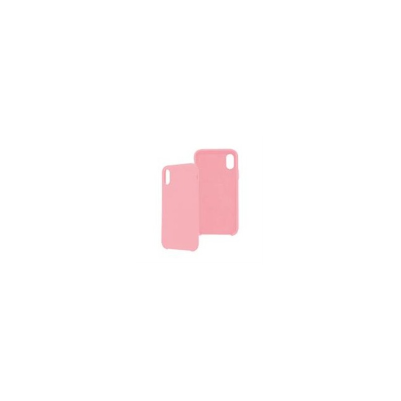 FUNDA GHIA DE SILICON COLOR ROSA CON MICA PARA IPHONE XS MAX
