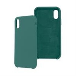 FUNDA GHIA DE SILICON COLOR VERDE CON MICA PARA IPHONE XS MAX