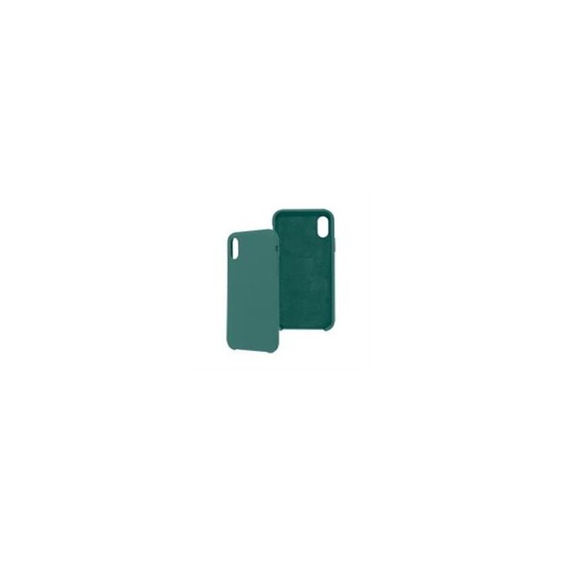 FUNDA GHIA DE SILICON COLOR VERDE CON MICA PARA IPHONE XS MAX