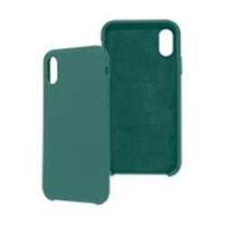 FUNDA GHIA DE SILICON COLOR VERDE CON MICA PARA IPHONE XS MAX