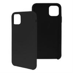 FUNDA GHIA DE SILICON COLOR NEGRO CON MICA PARA IPHONE 11 PRO