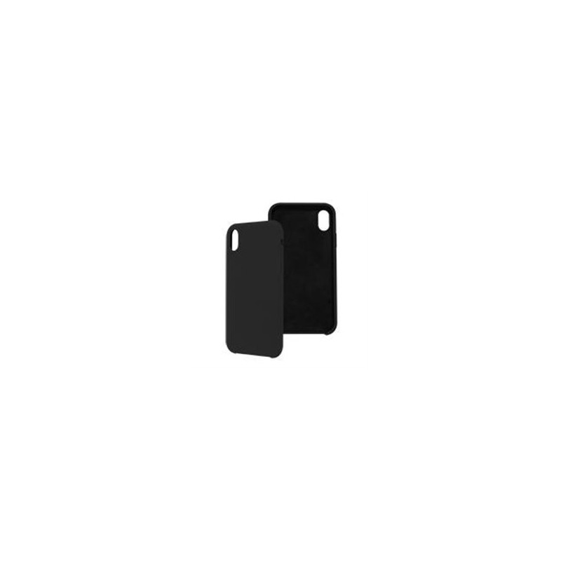 FUNDA GHIA DE SILICON COLOR NEGRO CON MICA PARA IPHONE XR