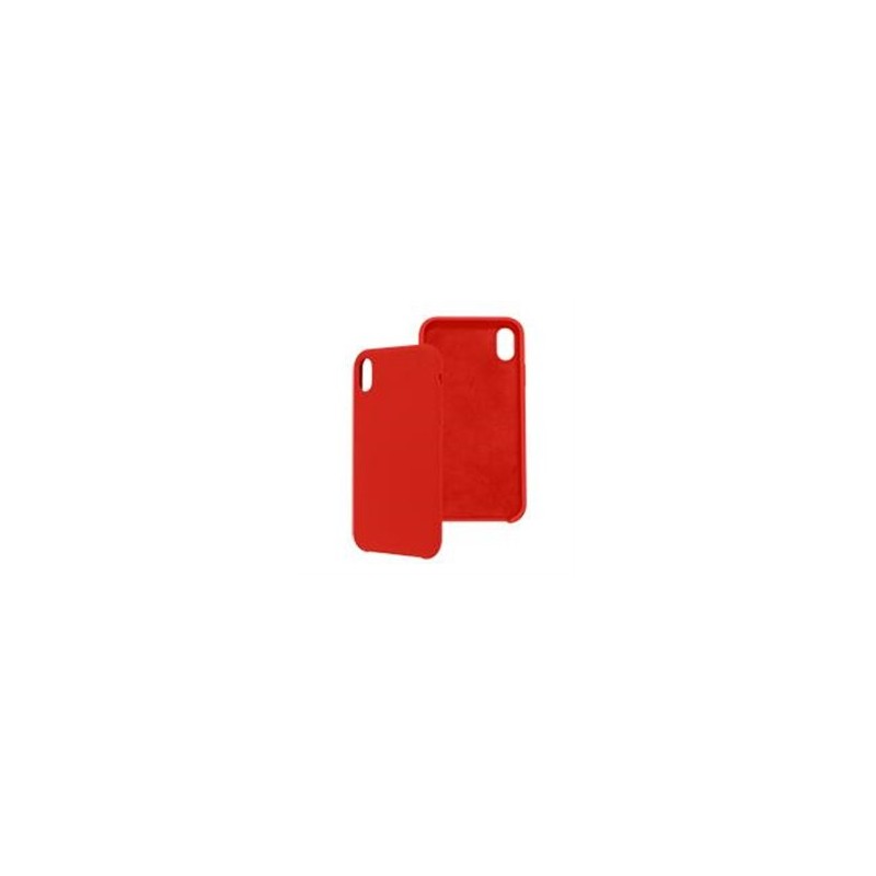 FUNDA GHIA DE SILICON COLOR ROJO CON MICA PARA IPHONE XR