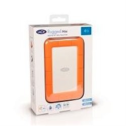 DD EXTERNO LACIE RUGGED MINI 4TB 2.5 USB 3.0 CONTRAGOLPES, AGUA Y POLVO IP67 NARANJA/BLANCO WINDOWS/MAC