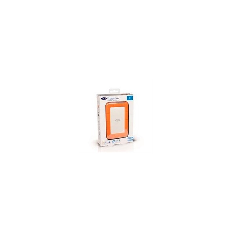 DD EXTERNO LACIE RUGGED MINI 4TB 2.5 USB 3.0 CONTRAGOLPES, AGUA Y POLVO IP67 NARANJA/BLANCO WINDOWS/MAC