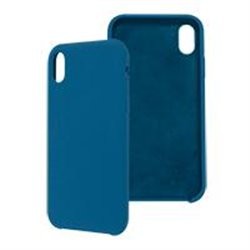 FUNDA GHIA DE SILICON COLOR AZUL CON MICA PARA IPHONE XR