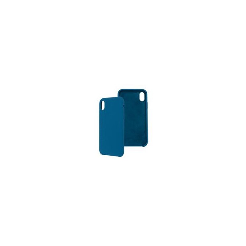 FUNDA GHIA DE SILICON COLOR AZUL CON MICA PARA IPHONE XR