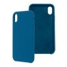 FUNDA GHIA DE SILICON COLOR AZUL CON MICA PARA IPHONE XR
