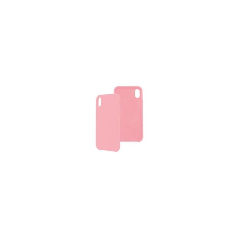 FUNDA GHIA DE SILICON COLOR ROSA CON MICA PARA IPHONE XR
