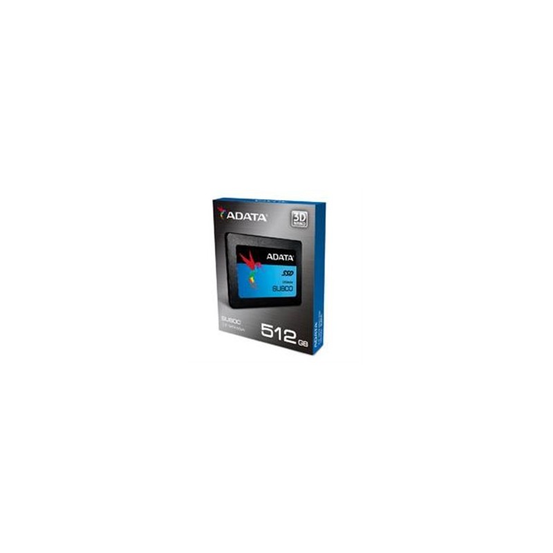 UNIDAD DE ESTADO SOLIDO SSD ADATA SU800 512GB 2.5 SATA3 7MM LECT.560/ESCR.520MBS SIN BRACKET PC/ALTO RENDIMIENTO