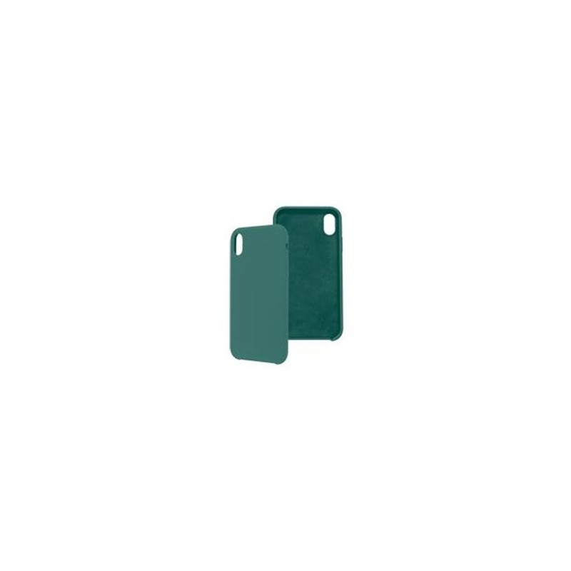 FUNDA GHIA DE SILICON COLOR VERDE CON MICA PARA IPHONE XR