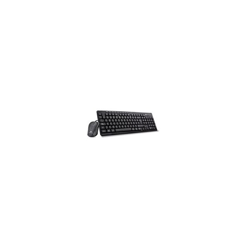 TECLADO/MOUSE TECHZONE TZ19COMB01-LA ALAMBRICO USB ERGONOMICO NEGRO