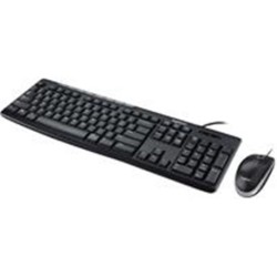 TECLADO/MOUSE LOGITECH MK200 NEGRO ALAMBRICOS MULTIMEDIA/OPTICO USB PC
