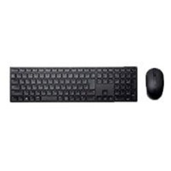 KIT TECLADO Y MOUSE KM5221W INALAMBRICO DELL DE 105 TECLAS EN ESPAÑOL MODELO COLOR NEGRO