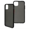 FUNDA GHIA HUMO SEMITRANSPARENTE/ BORDE NEGRO CON MICA PARA IPHONE 11 PRO