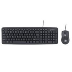TECLADO CON CABLE Y RATóN óPTICO CON CABLE MANHATTAN, NEGRO