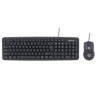 TECLADO CON CABLE Y RATóN óPTICO CON CABLE MANHATTAN, NEGRO