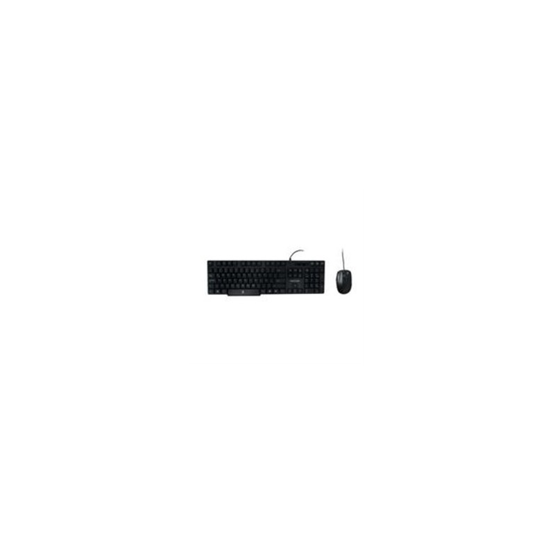 TECLADO ANTIDERRAMES / MOUSE OPTICO ALAMBRICO PERFECT CHOICE USB NEGRO