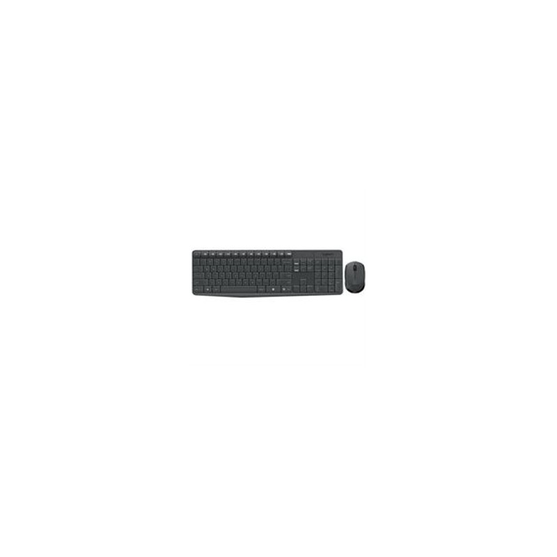 TECLADO / MOUSE LOGITECH MK235 GRIS INALAMBIRCOS USB PARA PC ALCANCE HASTA 10 MTS