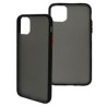 FUNDA GHIA HUMO SEMITRANSPARENTE/ BORDE NEGRO CON MICA PARA IPHONE 11 PRO
