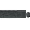TECLADO / MOUSE LOGITECH MK235 GRIS INALAMBIRCOS USB PARA PC ALCANCE HASTA 10 MTS