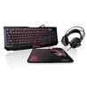 KIT TECLADO/MOUSE/AUDIFONOS /MOUSEPAD THERMALTAKE KNUCKER 4 IN 1 GAMING NEGRO