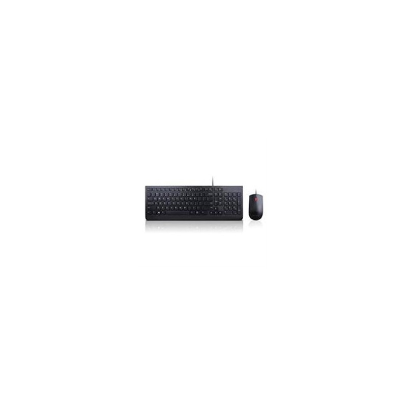 COMBO DE TECLADO Y MOUSE CON CABLE ESSENTIAL DE LENOVO  4X30L79907