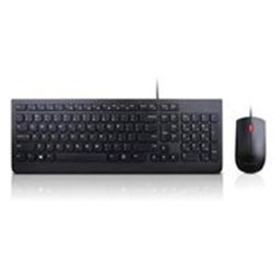 COMBO DE TECLADO Y MOUSE CON CABLE ESSENTIAL DE LENOVO  4X30L79907
