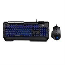 KIT TECLADO Y MOUSE THERMALTAKE COMMANDER V2 /3 LED/NEGRO/MEMBRANA/2500 DPI/USB