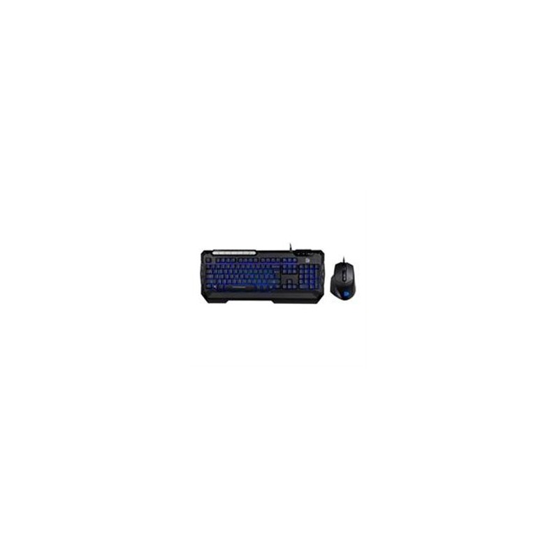KIT TECLADO Y MOUSE THERMALTAKE COMMANDER V2 /3 LED/NEGRO/MEMBRANA/2500 DPI/USB