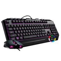 KIT TECLADO Y MOUSE COOLER MASTER DEVASTATOR 3 PLUS INTERRUPTOR ROJO MEMBRANA RGB 2400 DPI GAMER