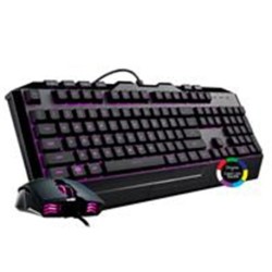 KIT TECLADO Y MOUSE COOLER MASTER DEVASTATOR 3 PLUS INTERRUPTOR ROJO MEMBRANA RGB 2400 DPI GAMER