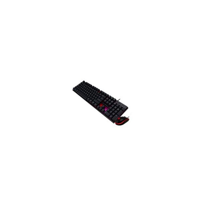 KIT TECLADO Y MOUSE ALAMBRICO BALAMRUSH/ACTECK/ILUMINACION LED 6 MODOS/VORTEX/COLOR NEGRO/BR-931380