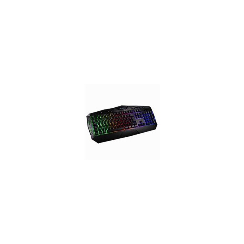 TECLADO MEMBRANA EXTENDIDO OCELOT/ALAMBRICO/PLASTICO/NEGRO/ILUMINACION TIPO ARCOIRIS/TECLAS MULTIMEDIA/GAMER