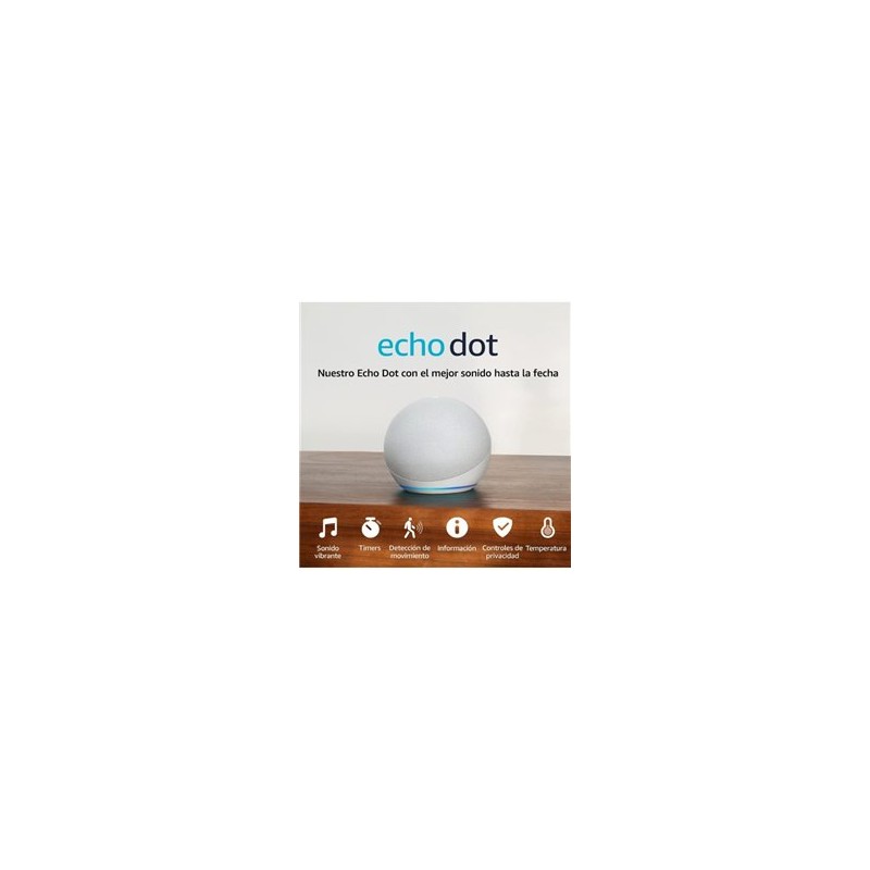 ASISTENTE AMAZON ALEXA ECHO DOT 5TA GEN GLACIAR BLANCO