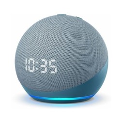 Asistente Amazon Alexa ECHO DOT 5ta Gen con reloj Azul