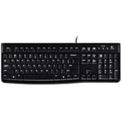 TECLADO LOGITECH K120 NEGRO ALAMBRICO USB PC / WINDOWS RESISTENTE A DERRAMES