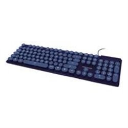 TECLADO ALMBRICO ROUND USB PERFECT CHOICE AZUL