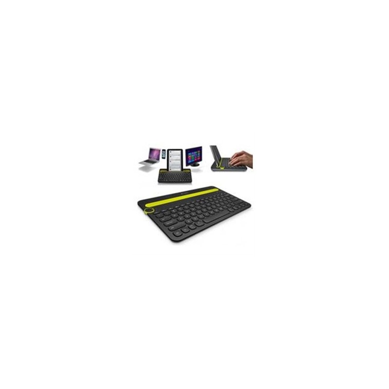 TECLADO LOGITECH K480 NEGRO/AMARILLO INALAMBRICO BLUETOOTH MULTIPLATAFORMA PC/TABLET/SMARTHONE