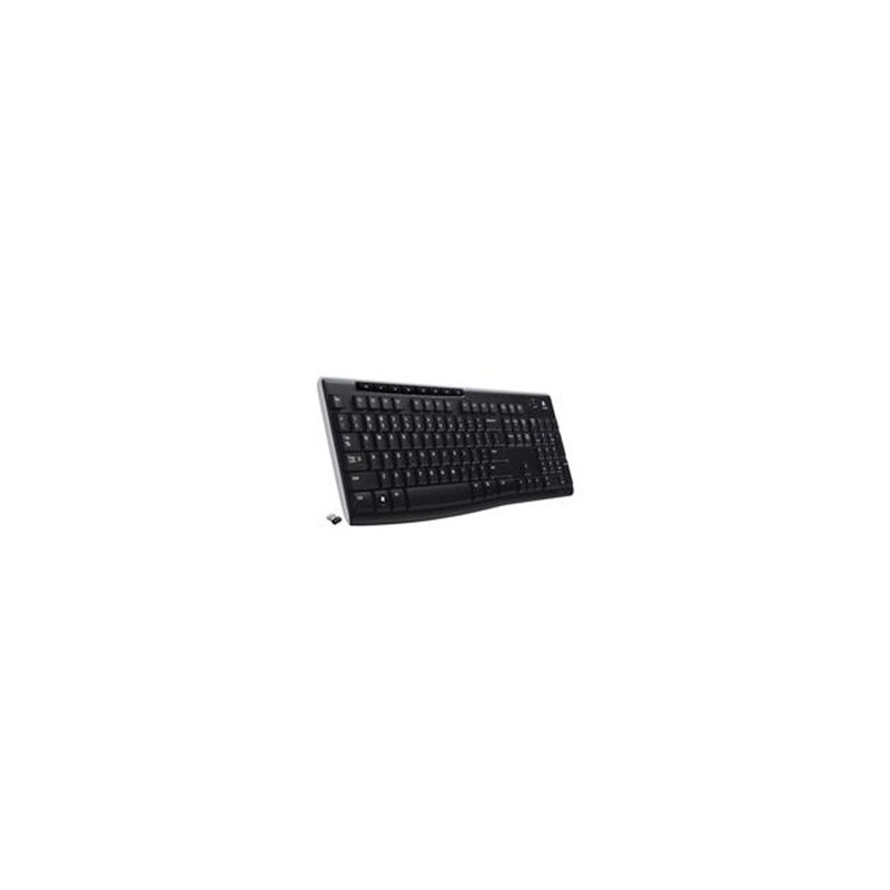 TECLADO LOGITECH K270 NEGRO MULTIMEDIA MINI RECEPTOR USB PC
