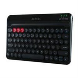 TECLADO MULTIDISPOSITIVO BLUETOOTH CON BASE PARA TABLET / MOVIL RECARGABLE NEGRO SWITCH PLUS COLOR NEGRO AC-926638
