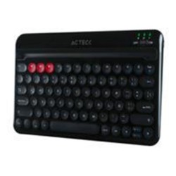 TECLADO MULTIDISPOSITIVO BLUETOOTH CON BASE PARA TABLET / MOVIL RECARGABLE NEGRO SWITCH PLUS COLOR NEGRO AC-926638