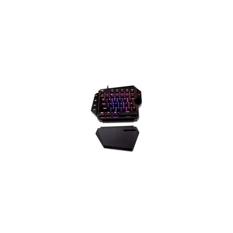 TECLADO MECANICO BALAM RUSH A UNA MANO/ MODELO DOMINATE GK540/ ALAMBRICO USB/  RGB/ COLOR NEGRO/REPOSAMUÑECAS REMOVIBLE/BR-93272