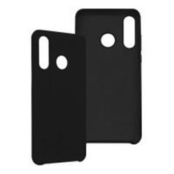 FUNDA GHIA DE SILICON COLOR NEGRO CON MICA PARA HUAWEI P30 LITE
