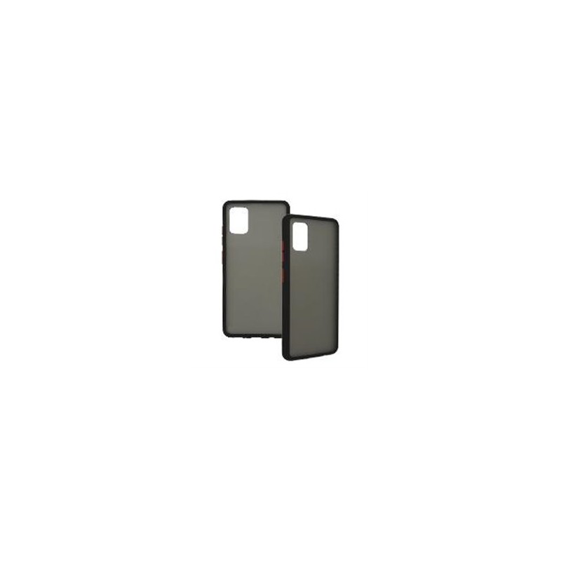 FUNDA GHIA HUMO SEMITRANSPARENTE/ BORDE NEGRO CON MICA PARA SAMSUNG A51S