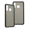 FUNDA GHIA HUMO SEMITRANSPARENTE/ BORDE NEGRO CON MICA PARA HUAWEI P30 LITE