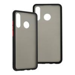 FUNDA GHIA HUMO SEMITRANSPARENTE/ BORDE NEGRO CON MICA PARA HUAWEI P30 LITE